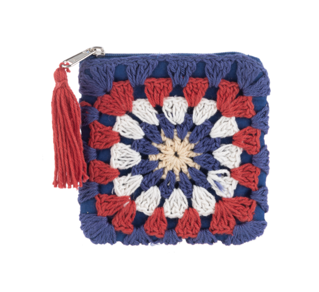 Crochet Patriotic Coin Purse