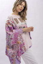 Elvis Poncho Sleeve Top Pink