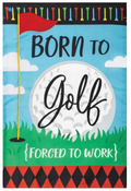 Born To Golf Applique Flag