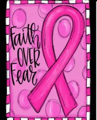 Breast Cancer Ribbon Garden Flag G1811