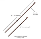 Metal Extendable House Flag Bronze !
