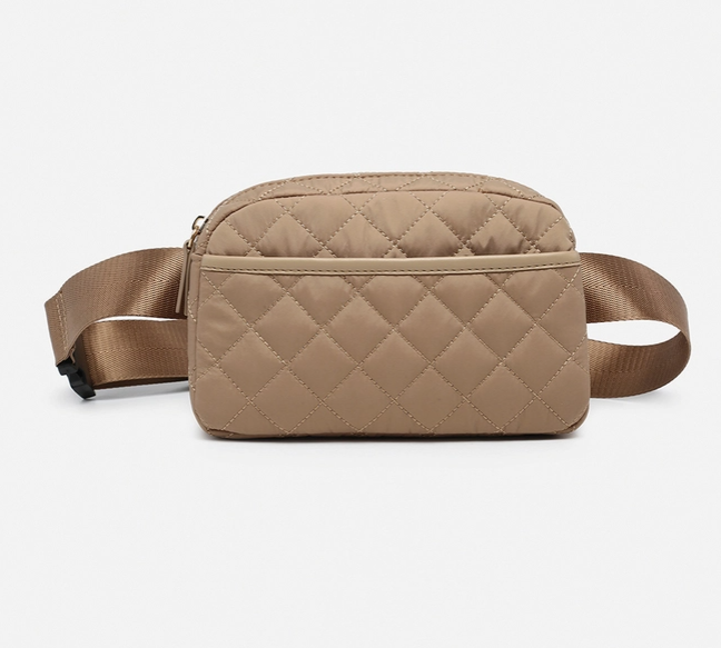 Caroline Quilted Belt Bag w/ Front Pocket | M2510