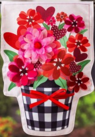 Buffalo Check Flower Pot Garden Flag