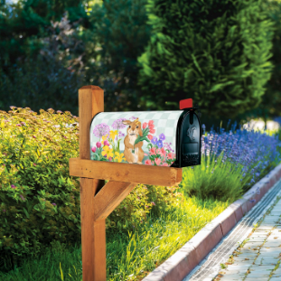 Bunny Bouquet Mailbox Cover