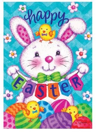 Bunny and Eggs Flag