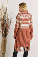 Maya FRINGE HEM AZTEC CARDIGAN