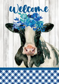 Cow with Flowers-Flag