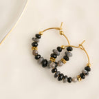 Howard's - Hoop Earrings Gemstone Beaded Waterproof Narelle Gold