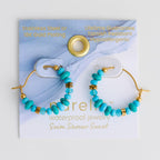 Howard's - Hoop Earrings Gemstone Beaded Waterproof Narelle Gold