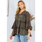 Artistic Fusion: Overdyed Jhabla Top With Emb