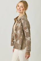 Festive Flower Embroidery Hoodie Jacket