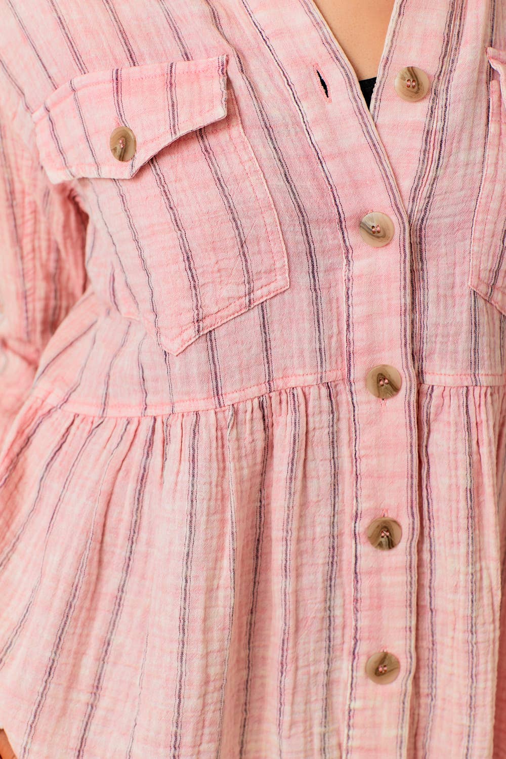 April Washed Peplum Jacket
