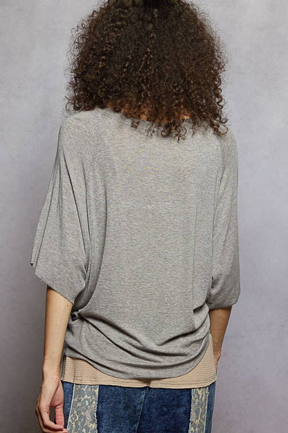 Pol Clothing - Vintage Washed Relaxed Fit Jersey Top Everyday Tee SALE