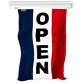 Open Vertical Sign Flag 3x5 FT Printed Polyester Outdoor