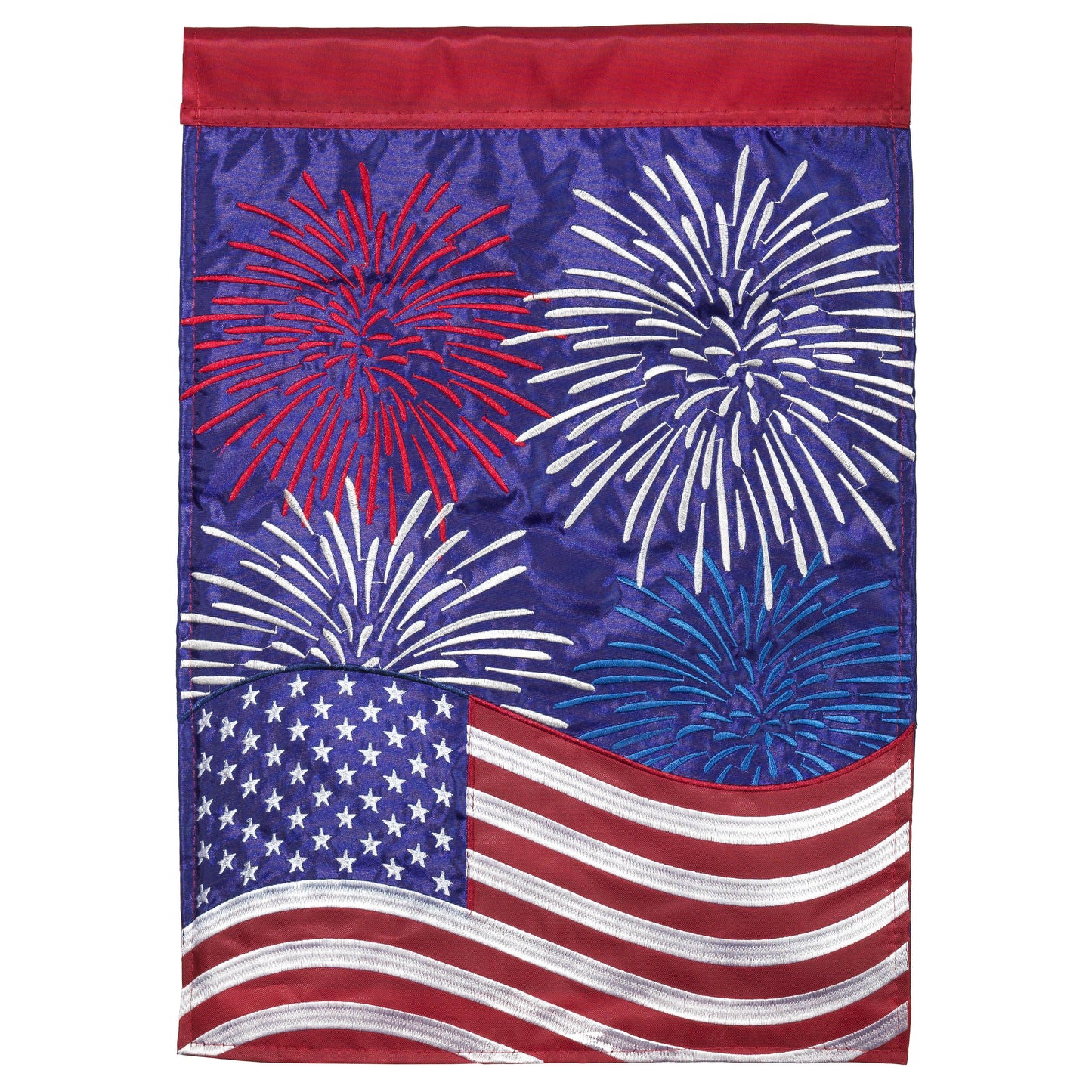 Flag Patriotic Fireworks 29x42
