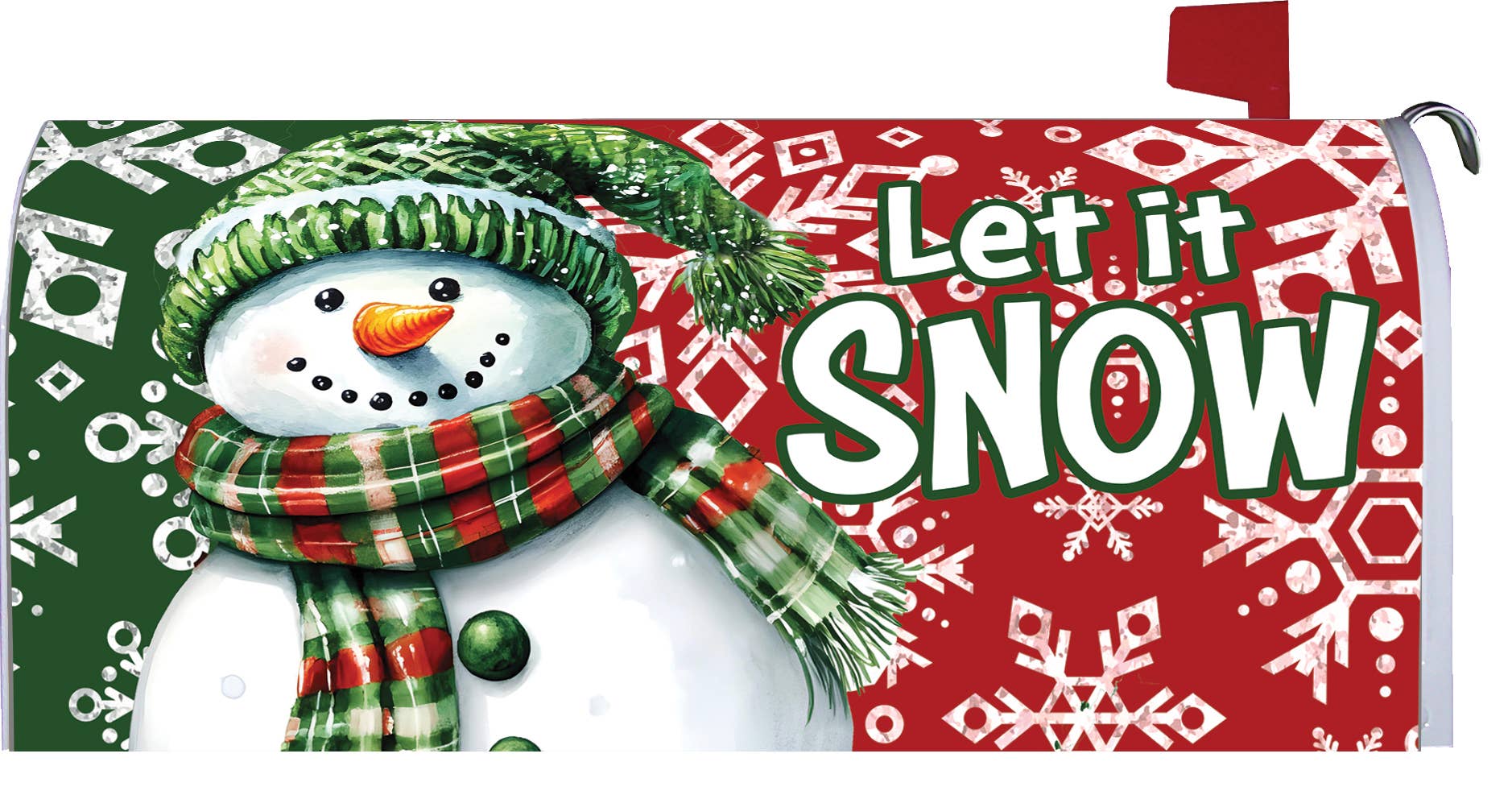 Custom Decor - Mailbox Makeover-Red And Green Snowman
