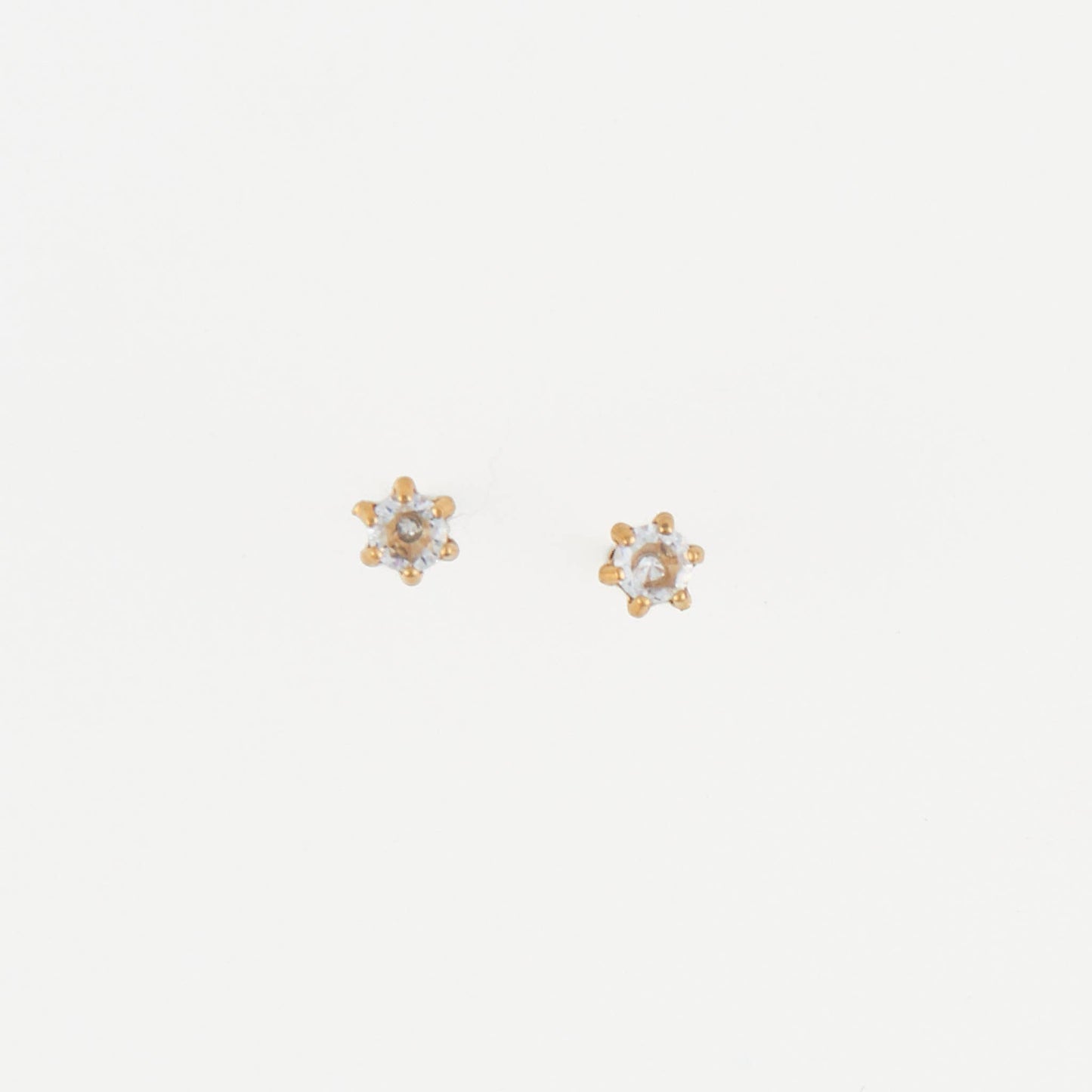 Howard's - Waterproof Earrings 3mm Round Cubic Zirconia Stud Narelle