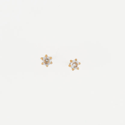 Howard's - Waterproof Earrings 3mm Round Cubic Zirconia Stud Narelle