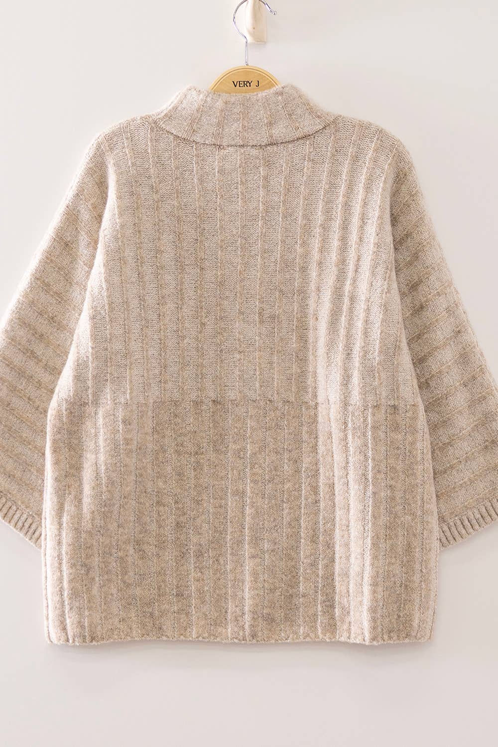 Tricia Ribbed Knit Mock Neck Sweater