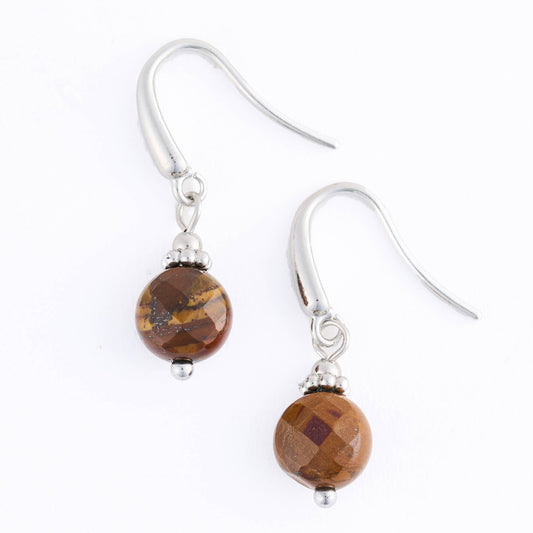 Howard's - Tiger Eye Earrings Drop Faceted Waterproof Narelle