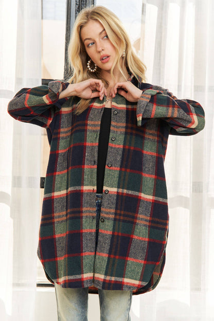 Pretty PLUS CHECK SHIRTJACKET LONG SLEEVE