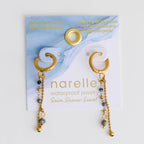 Howard's - Waterproof Earrings Hoop Apatite Beaded Narelle Gold