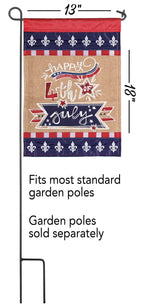 Flag Happy July 4th Fleur-De-Lis