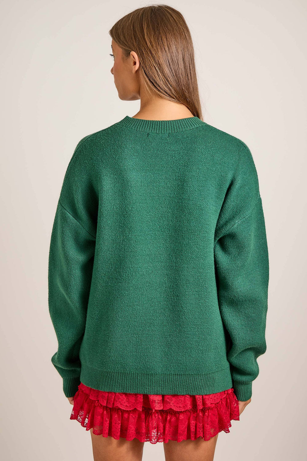 Merry Everything Knit Sweater with Wreath & Bow – Holiday