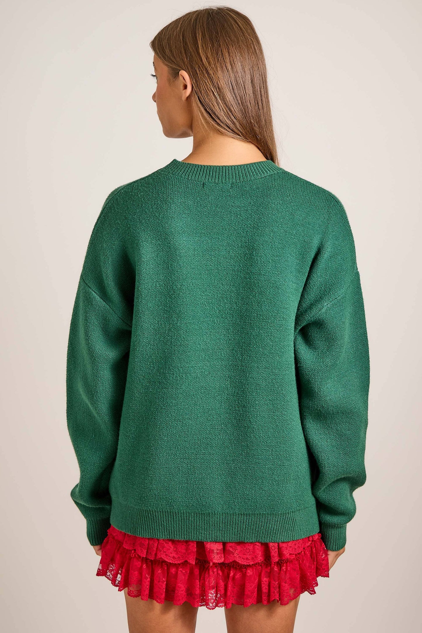 Merry Everything Knit Sweater with Wreath & Bow – Holiday