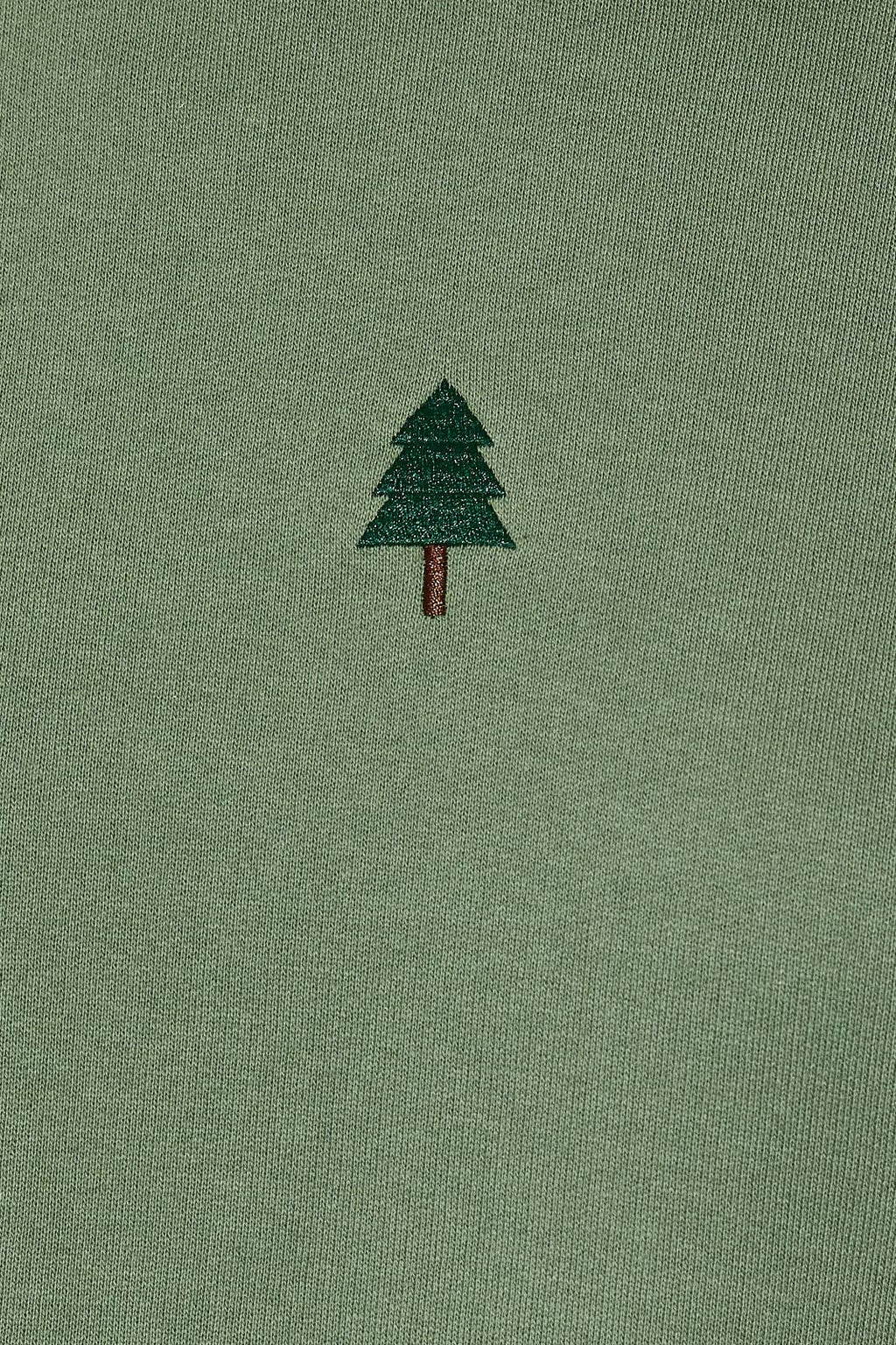 LE LIS - Christmas Tree Embroidered Oversized Sweatshirt