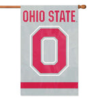 Ohio State Applique BLOCK O Banner Flag