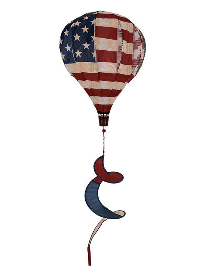 Briarwood Lane - Tea Stained American Burlap Hot Air Balloon Spinner