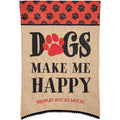FlagTrends by Carson - "Dogs Make Me Happy" Double Applique Garden Flag