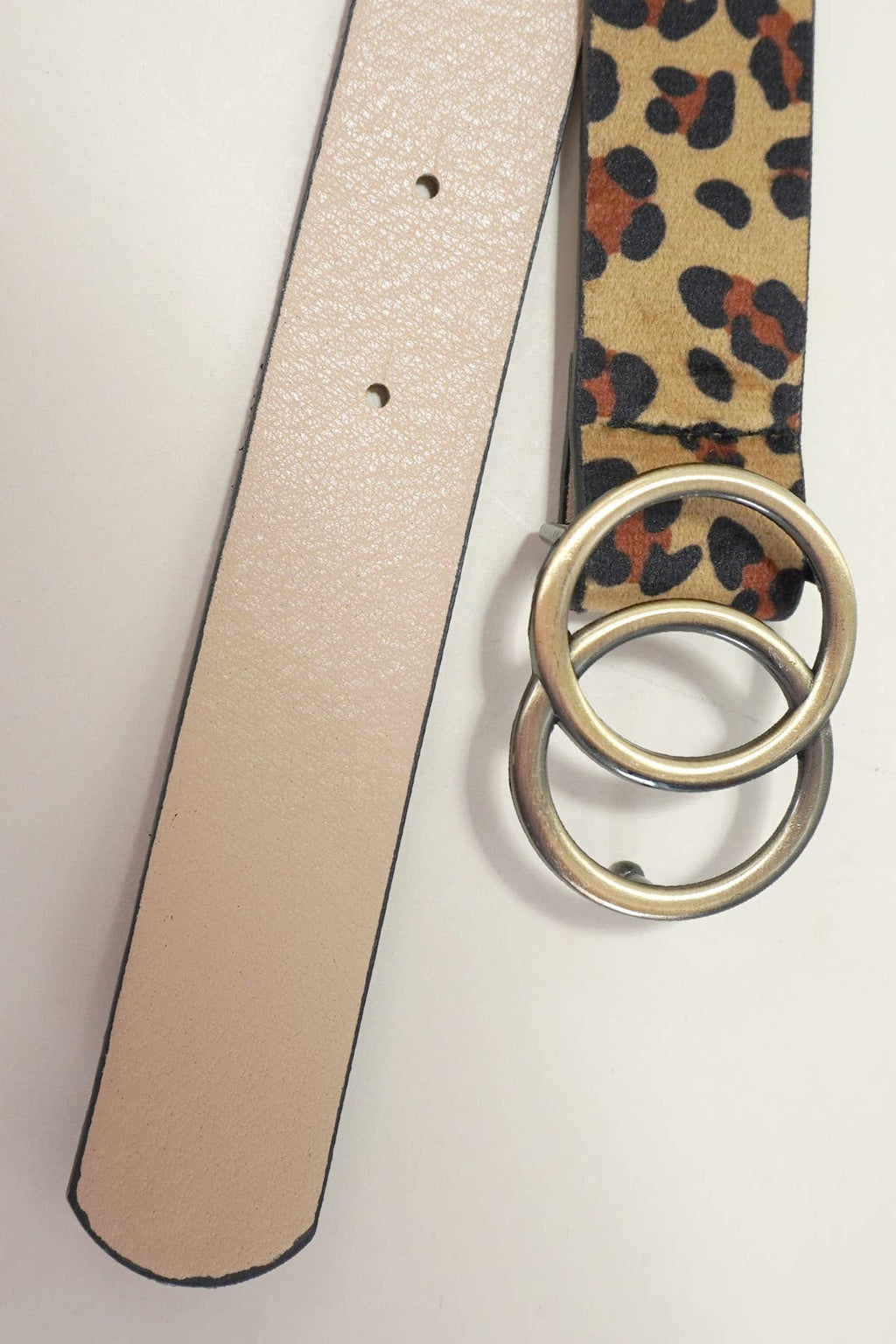 DOUBLE O BUCKLE FAUX LEATHER BELT |