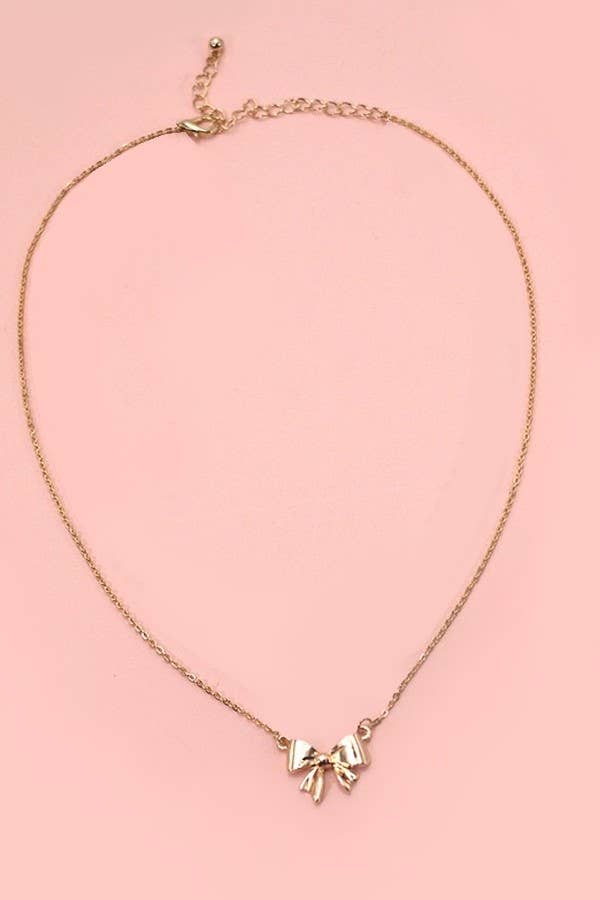 MINI BOW RIBBON NECKLACE |