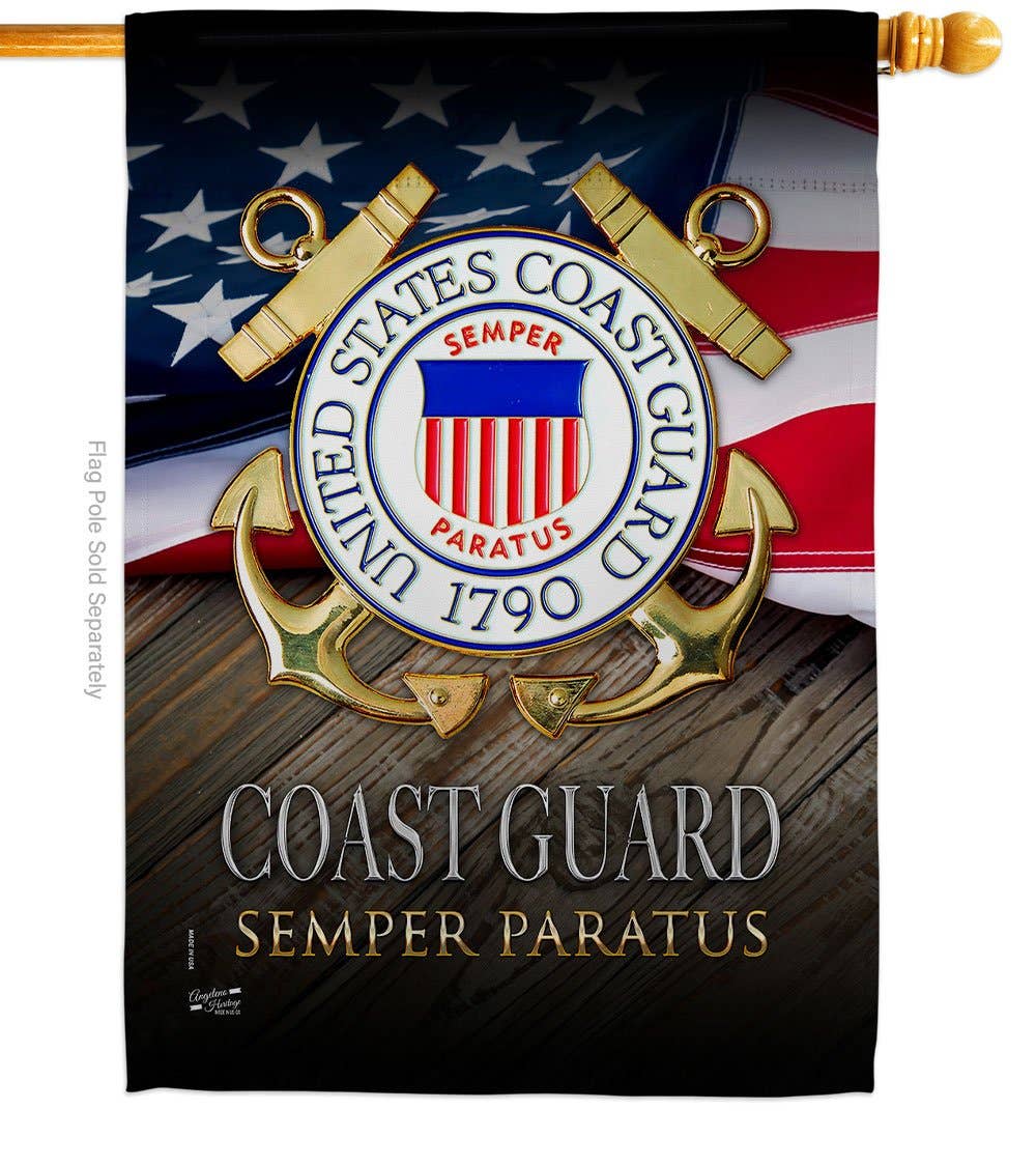 Two Group Flag Co - US Coast Guard Semper Paratus Armed Forces Military Flag