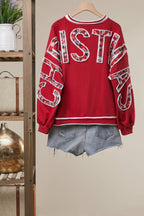 Christmas Back Lettering Sweatshirt-Mello