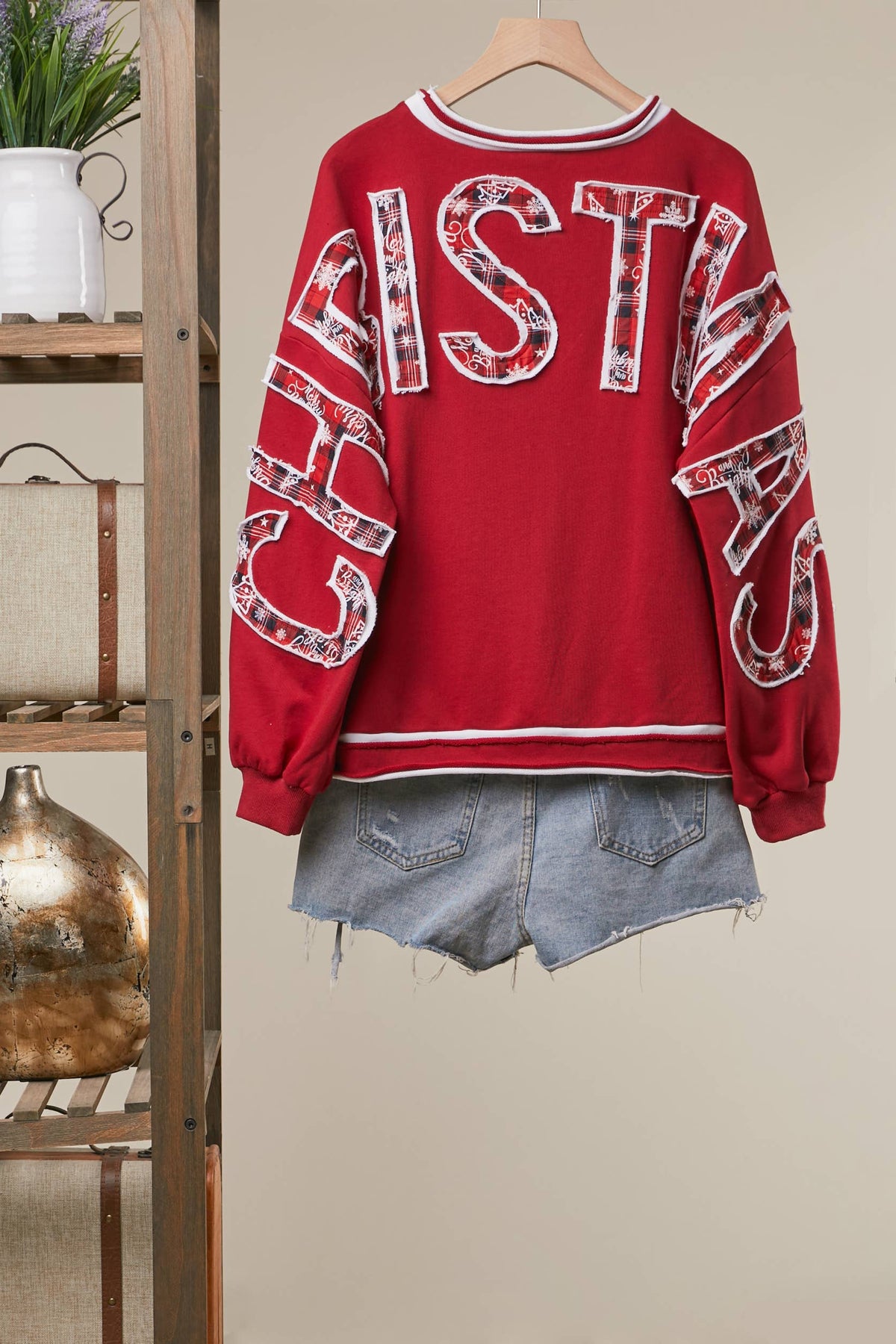 Christmas Back Lettering Sweatshirt-Mello