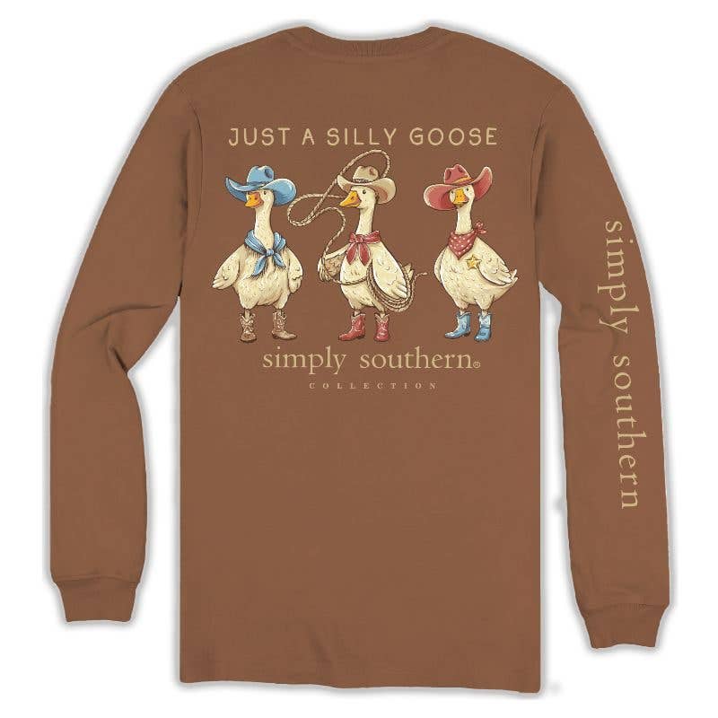 Simply Southern Just A Silly Goose Long Sleeve Tee
