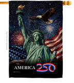 America 250 Flag Statue of Liberty USA 250th Home Decor