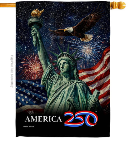 Two Group Flag Co - America 250 Flag Statue of Liberty USA 250th Home Decor