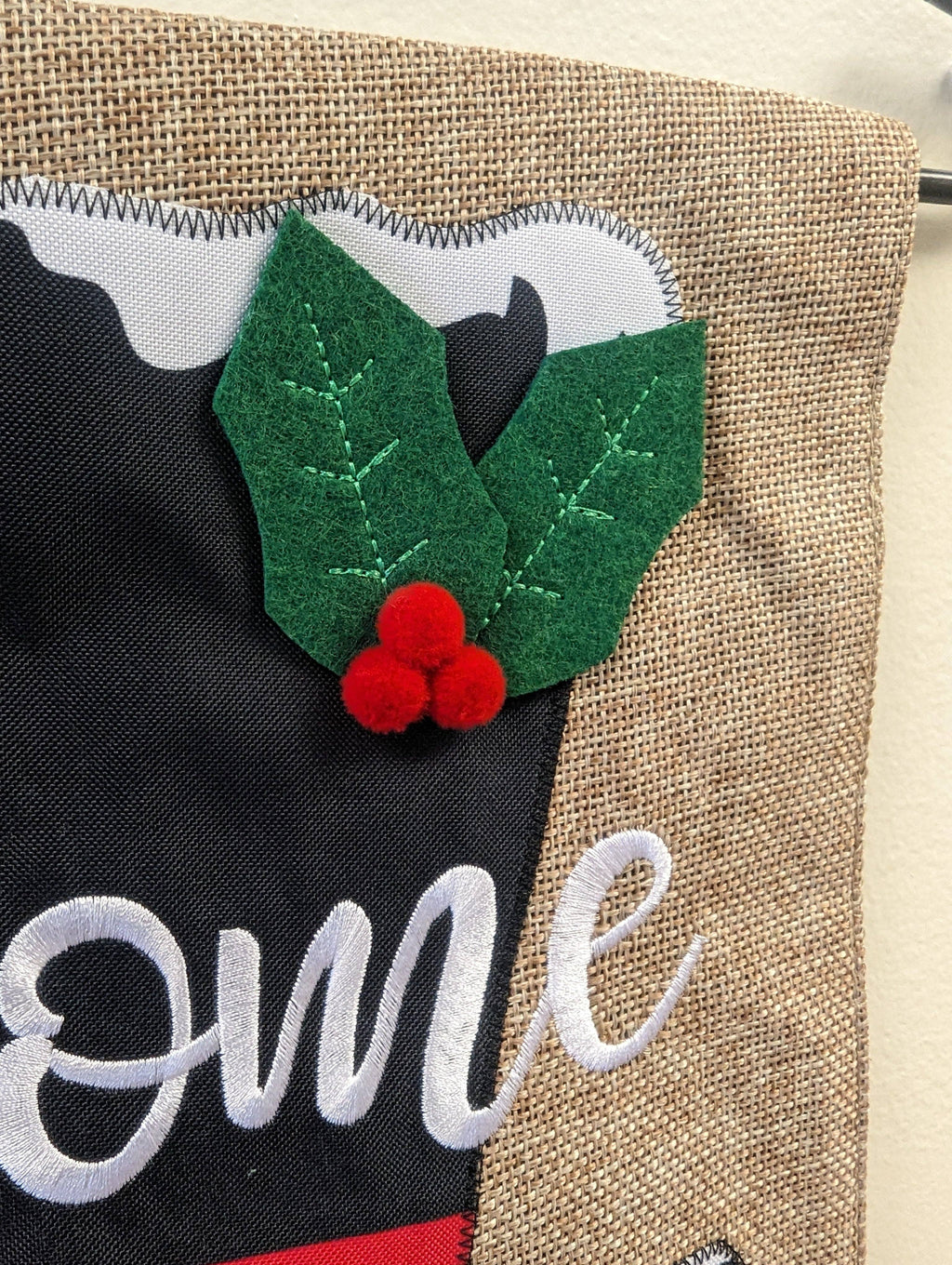 Christmas Decoration Snowman Top Hat Welcome Burlap 2-Sided Garden Flag 12.5x18"