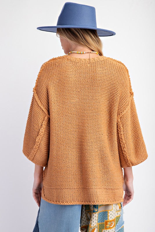 Easel Chunky And Cozy Oversized Knit Sweater