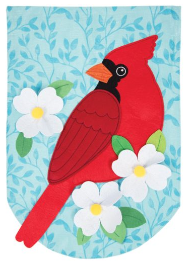Cardinal" Double Applique Garden Flag