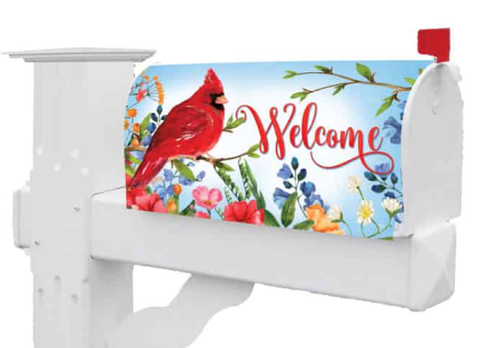 Cardinal Wildflowers Mailbox Cover