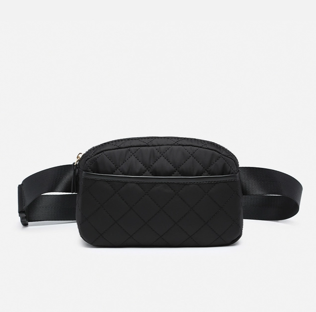 Caroline Quilted Belt Bag w/ Front Pocket | M2510