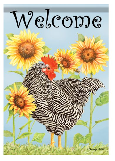 "Chickens & Sunflowers" Dura Soft™ Flag