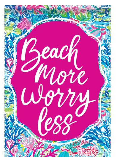 "Beach More" DuraSoft Garden Flag