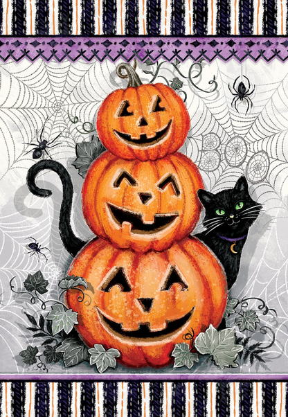 Cat & Pumpkin-Flag by Chad Barrett