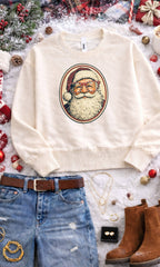 Sugar Stitch - Santa with Rhinestone Specs Graphic Sweatshirt
